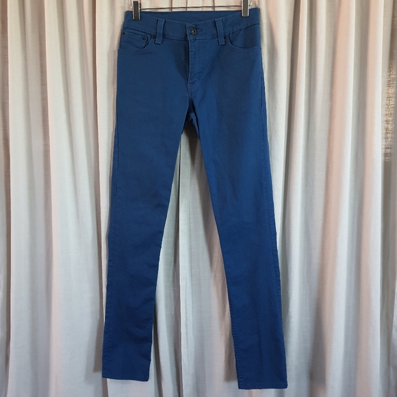 Levis 510 Jeans Mens 30x32 Blue Colored Slim Fit Denim Casual - Picture 1 of 11